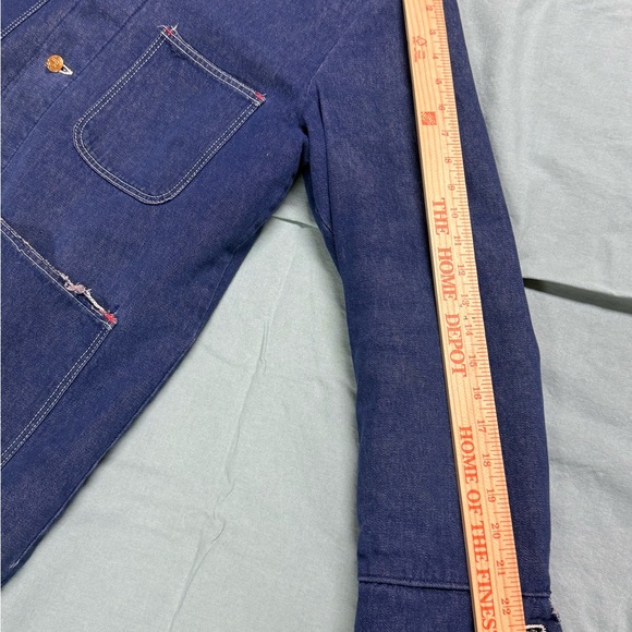 Vintage Wrangler Denim Chore Jacket Lined Size 40 - Picture 10 of 11